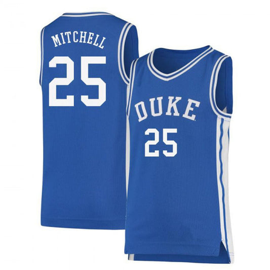 NCAAB Mark Mitchell Duke Blue Devils 25 Jersey