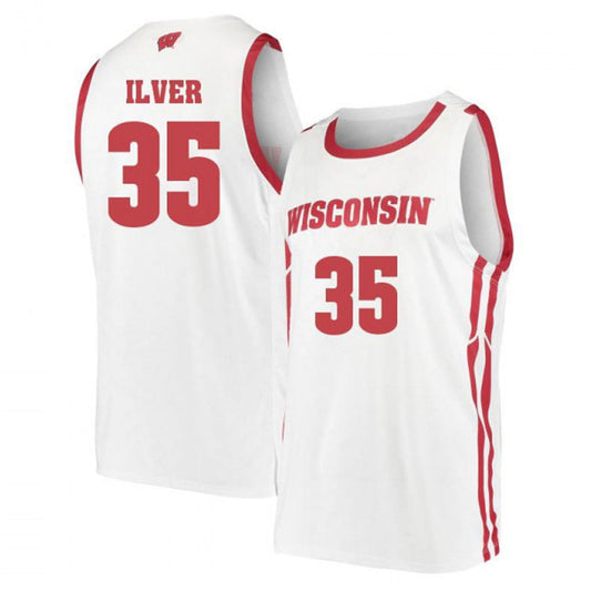 NCAAB Markus Ilver Wisconsin Badgers 35 Jersey