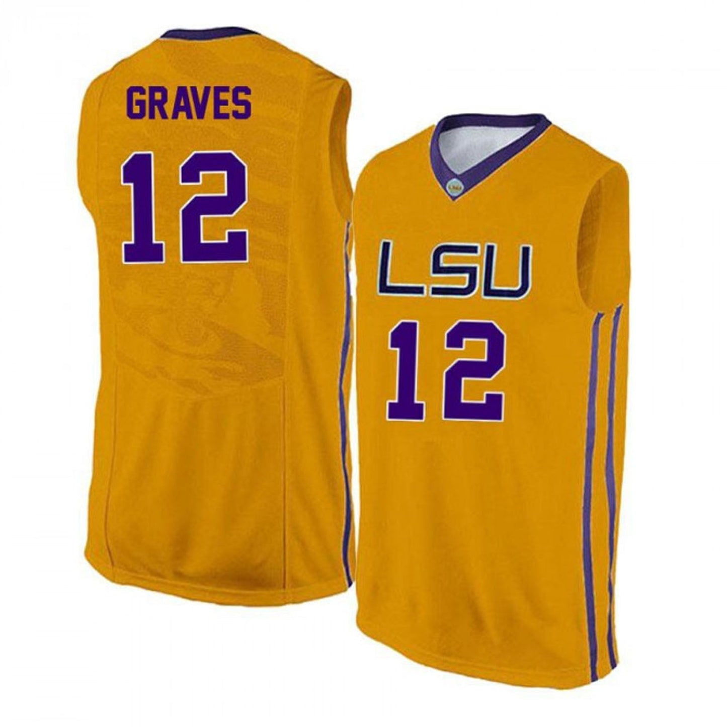 NCAAB Marshall Graves LSU Tigers 12 Jersey