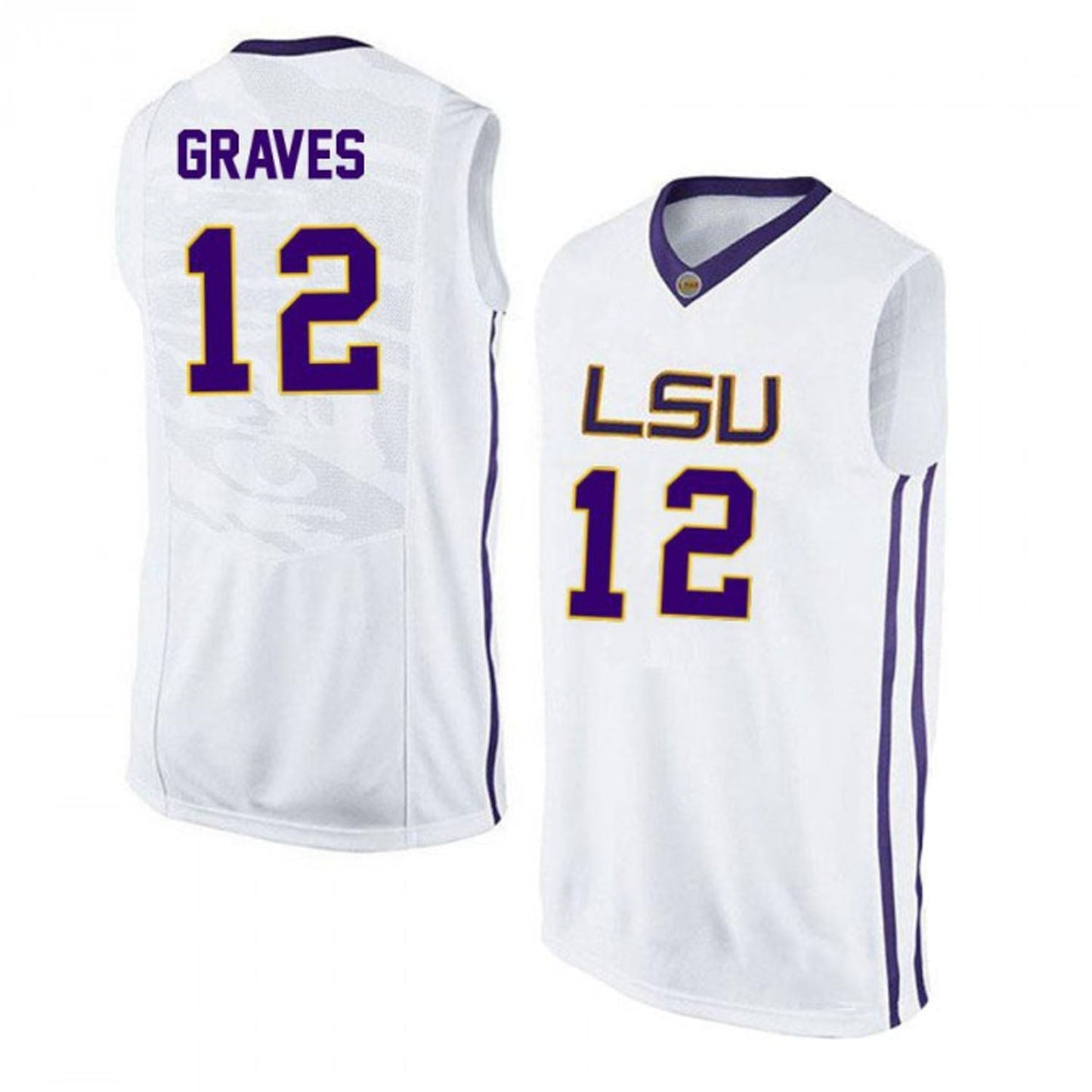 NCAAB Marshall Graves LSU Tigers 12 Jersey