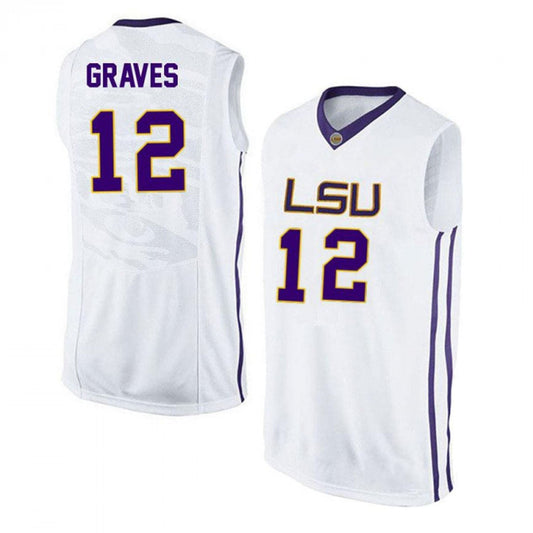 NCAAB Marshall Graves LSU Tigers 12 Jersey