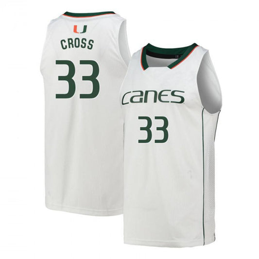 NCAAB Matt Cross Miami Hurricanes 33 Jersey