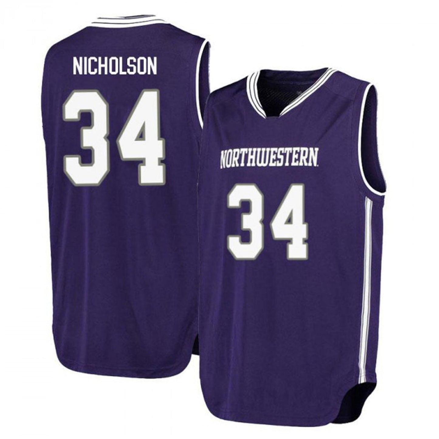 NCAAB Matthew Nicholson Northwestern Wildcats 34 Jersey
