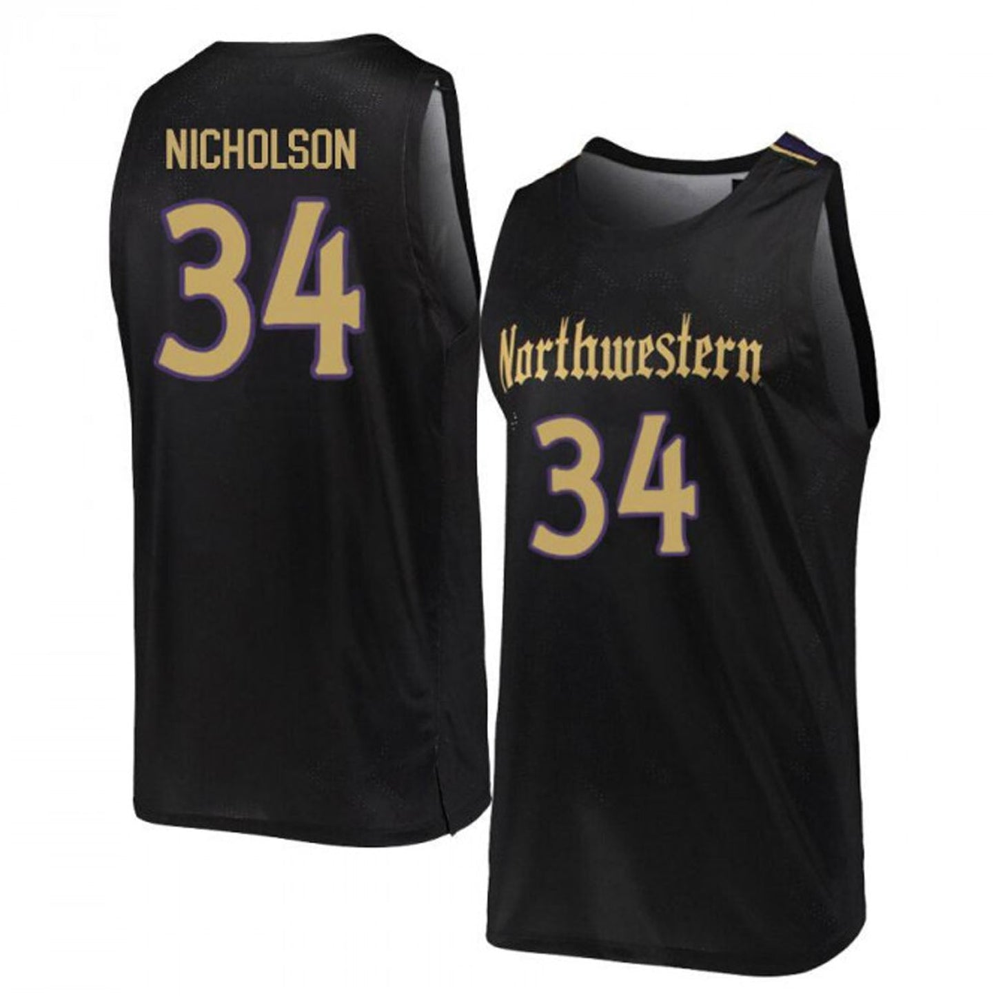 NCAAB Matthew Nicholson Northwestern Wildcats 34 Jersey