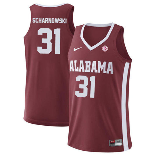 NCAAB Max Scharnowski Alabama Crimson Tide 31 Jersey