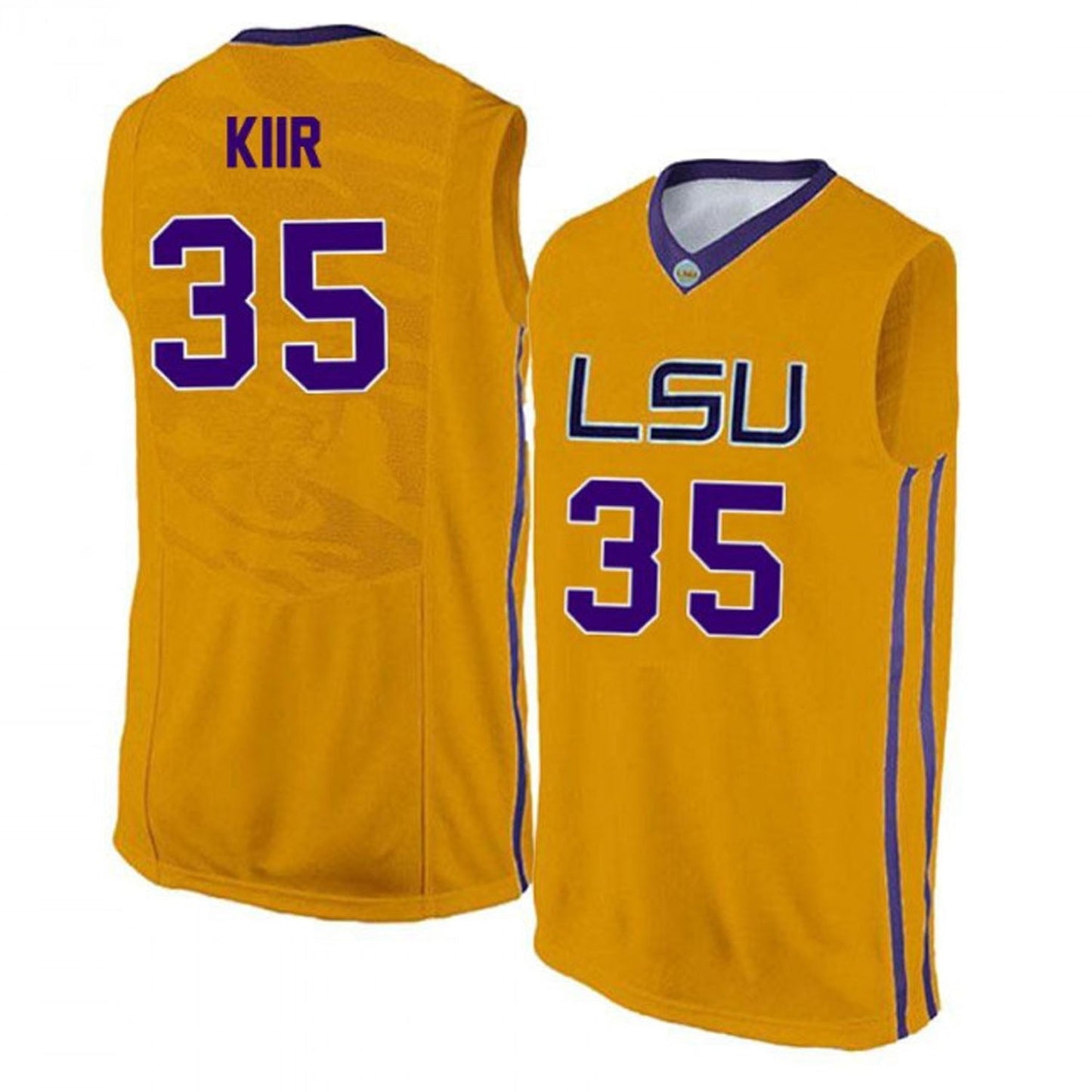 NCAAB Mayan Kiir LSU Tigers 35 Jersey