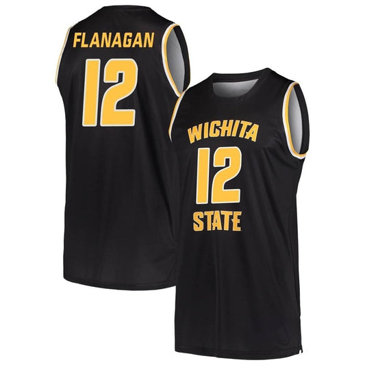 NCAAB Melvion Flanagan Wichita State Shockers 12 Jersey