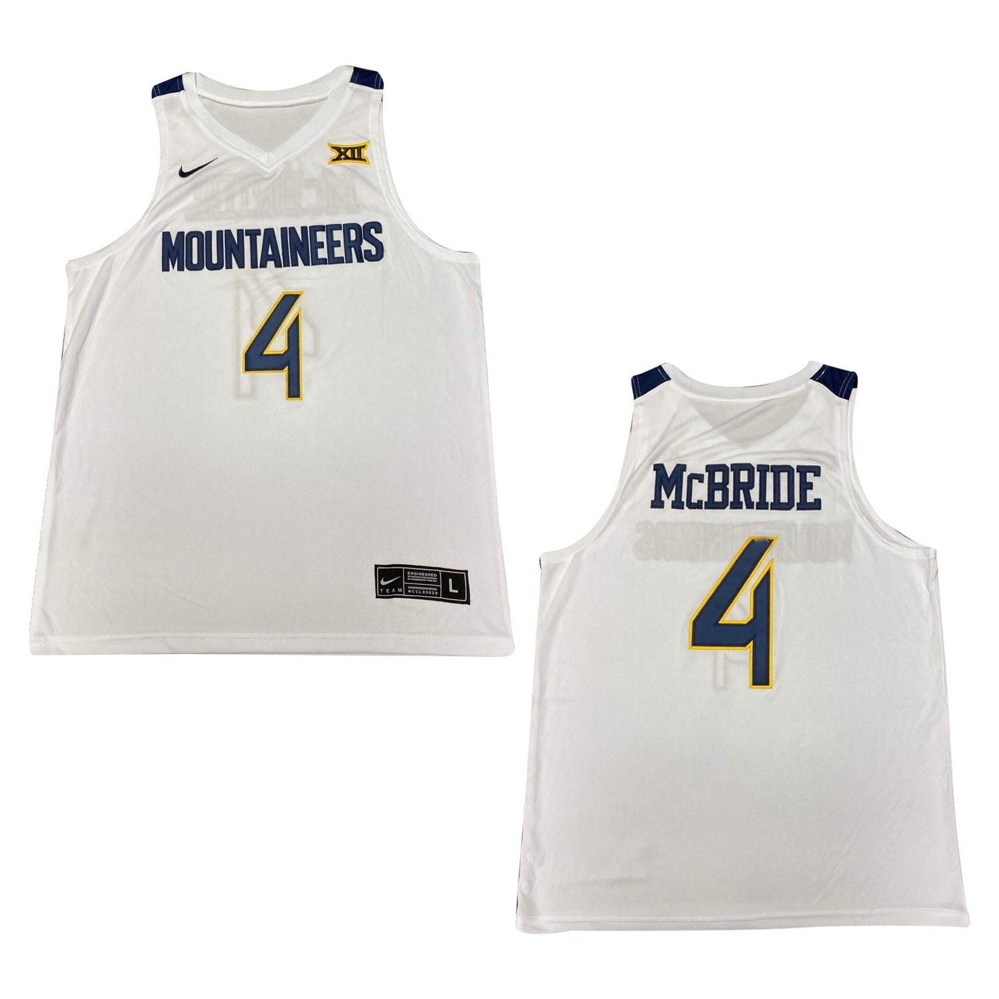 NCAAB Miles McBride West Virginia Mountaineers 4 Jersey