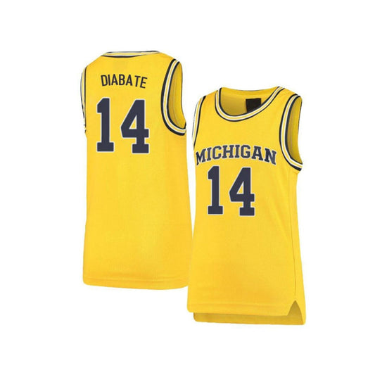 NCAAB Moussa Diabate Michigan Wolverines 14 Jersey