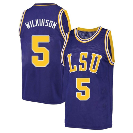 NCAAB Mwani Wilkinson LSU Tigers 5 Jersey