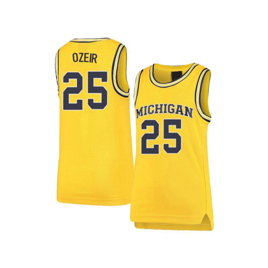 NCAAB Naji Ozeir Michigan Wolverines 25 Jersey
