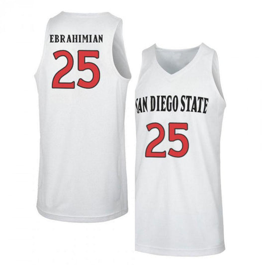 NCAAB Narbeh Ebrahimian San Diego State Aztecs 25 Jersey