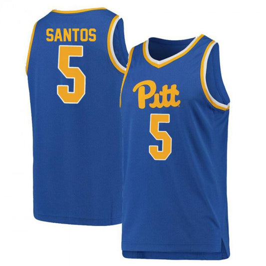 NCAAB Nate Santos Pittsburgh Panthers 5 Jersey