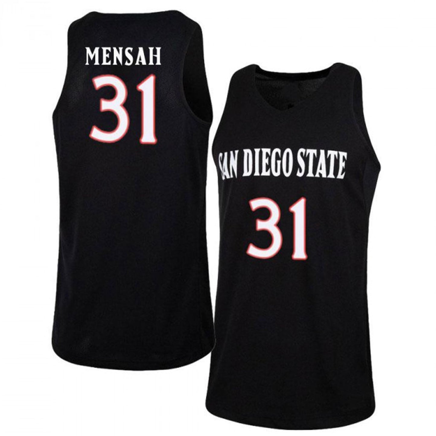 NCAAB Nathan Mensah San Diego State Aztecs 31 Jersey