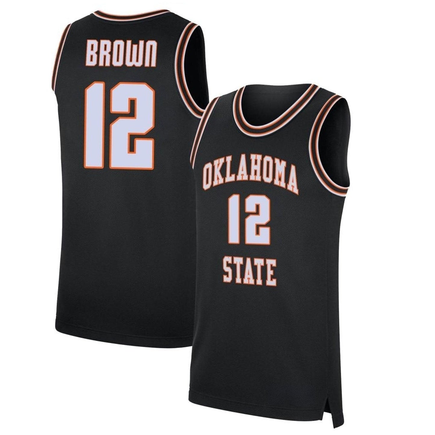 NCAAB Naz Brown Oklahoma State Cowboys 12 Jersey