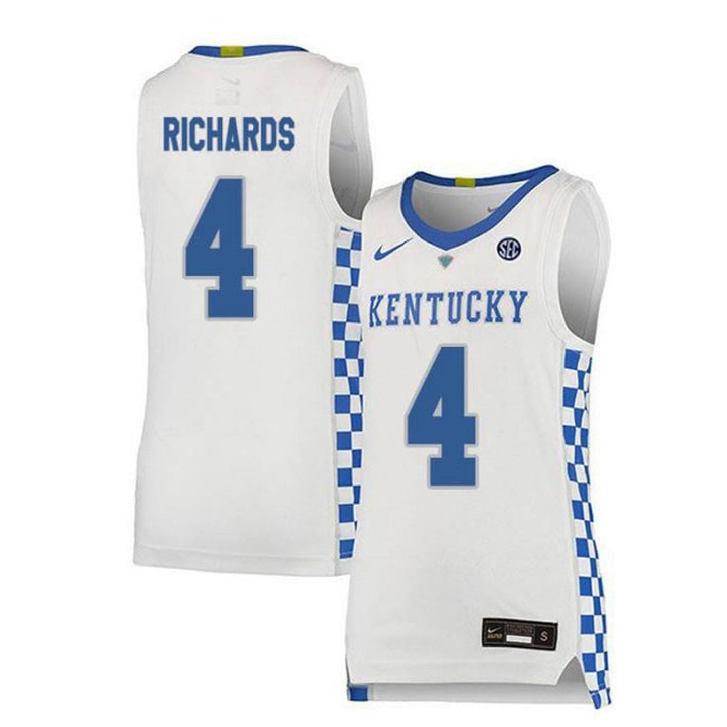 NCAAB Nick Richards Kentucky Wildcats 4 Jersey
