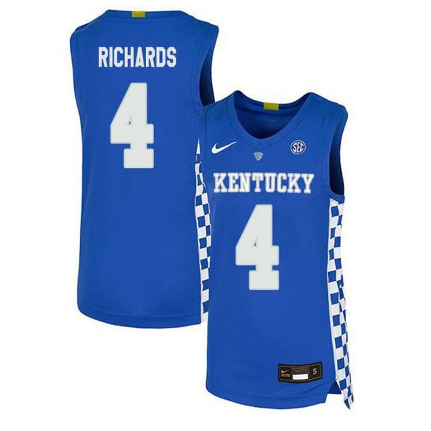 NCAAB Nick Richards Kentucky Wildcats 4 Jersey