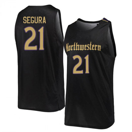 NCAAB Nick Segura Northwestern Wildcats 21 Jersey