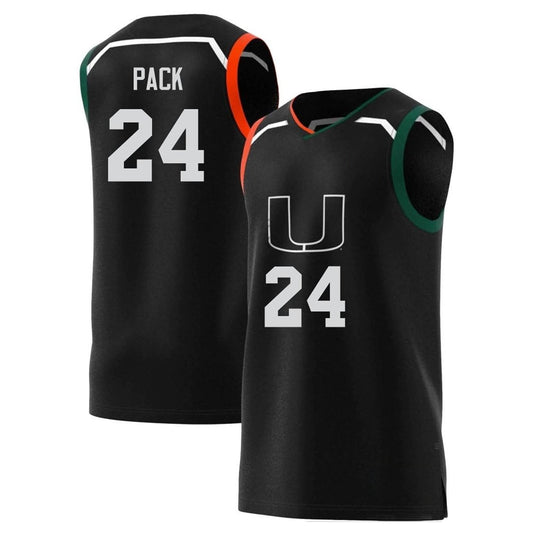 NCAAB Nijel Pack Miami Hurricanes 24 Jersey