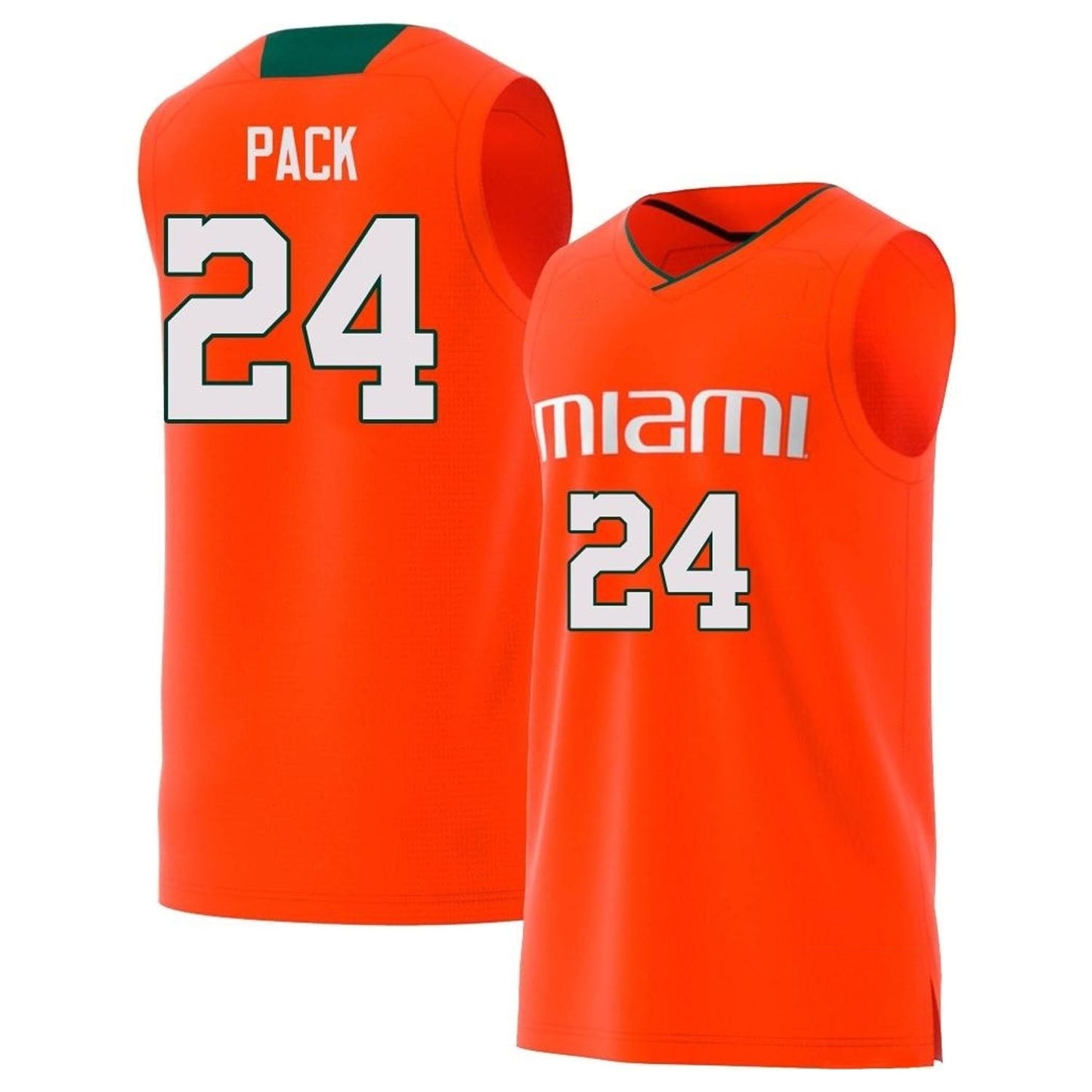 NCAAB Nijel Pack Miami Hurricanes 24 Jersey