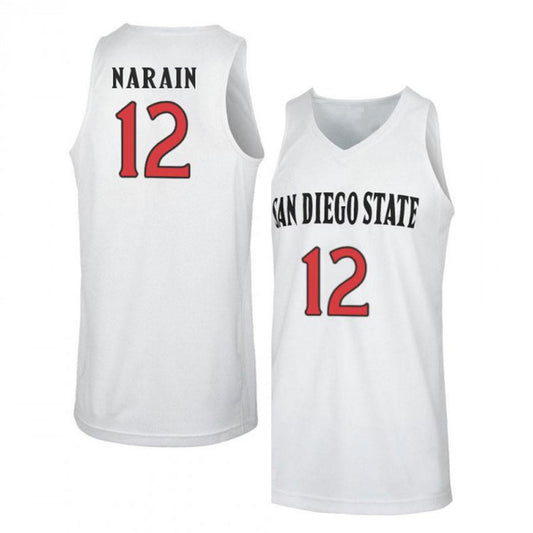 NCAAB Nolan Narain San Diego State Aztecs 12 Jersey
