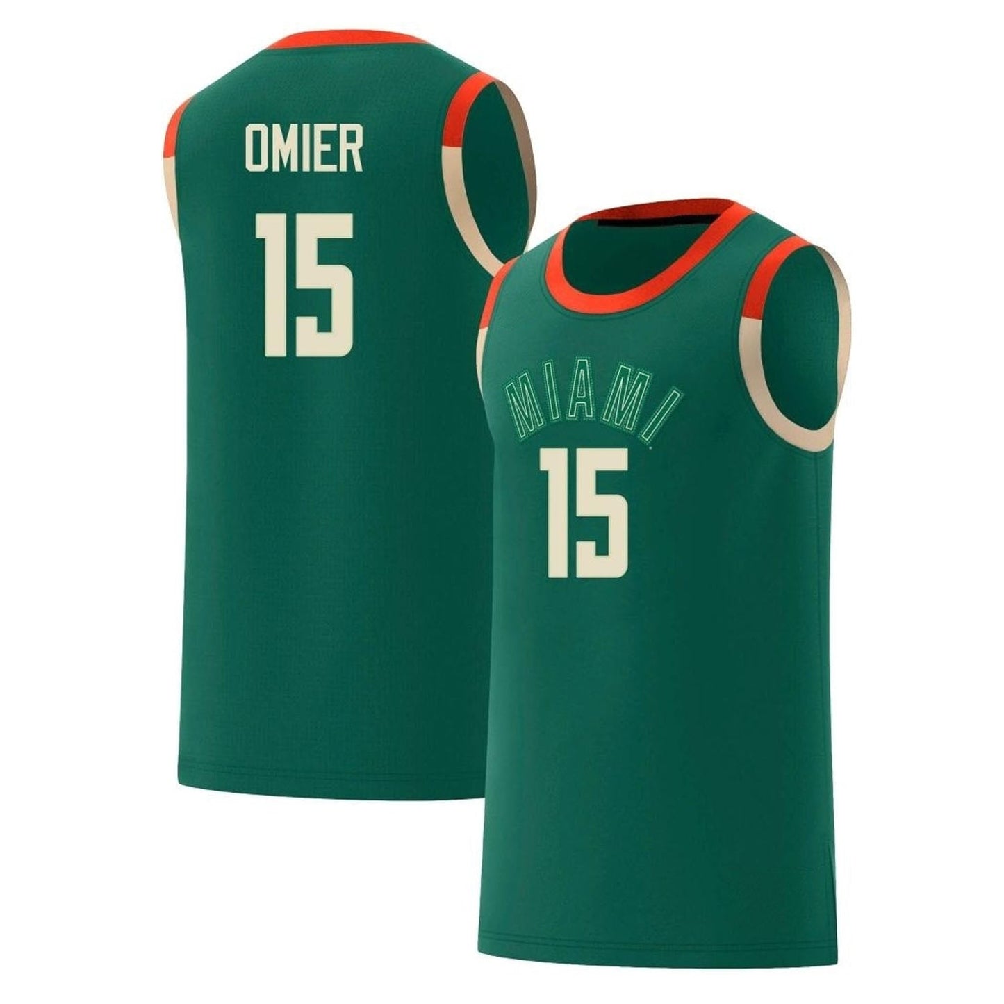NCAAB Norchad Omier Miami Hurricanes 15 Jersey