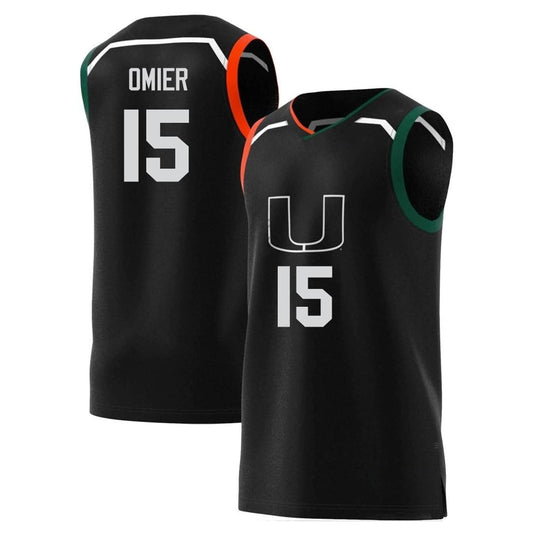 NCAAB Norchad Omier Miami Hurricanes 15 Jersey
