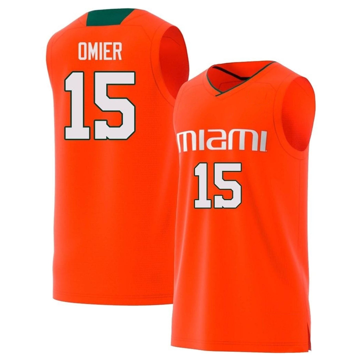 NCAAB Norchad Omier Miami Hurricanes 15 Jersey