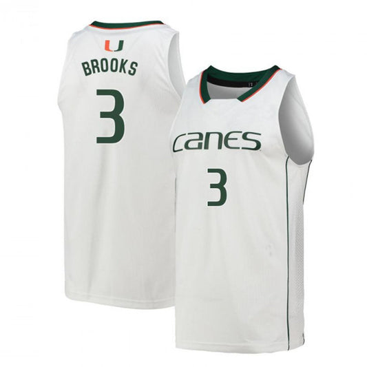 NCAAB Nysier Brooks Miami Hurricanes 3 Jersey