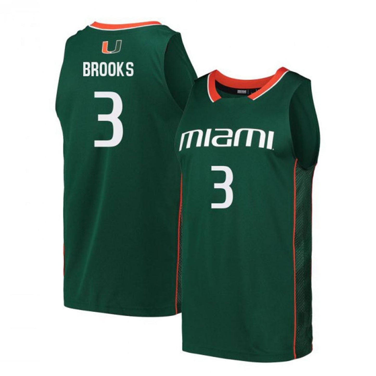 NCAAB Nysier Brooks Miami Hurricanes 3 Jersey