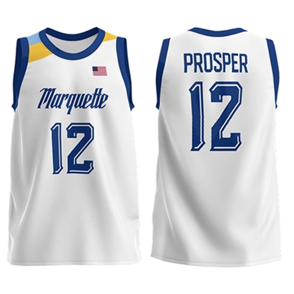 NCAAB Olivier-Maxence Prosper Marquette Golden Eagles 12 Jersey