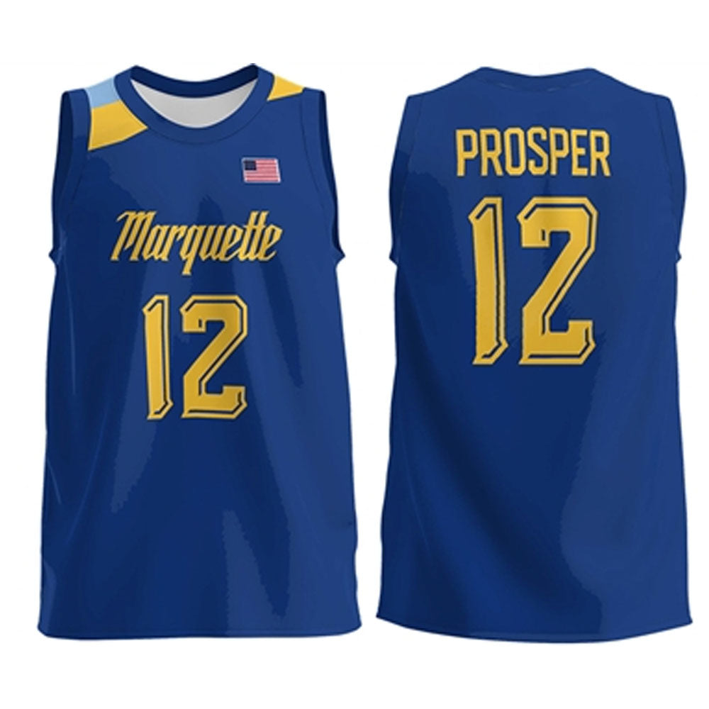 NCAAB Olivier-Maxence Prosper Marquette Golden Eagles 12 Jersey