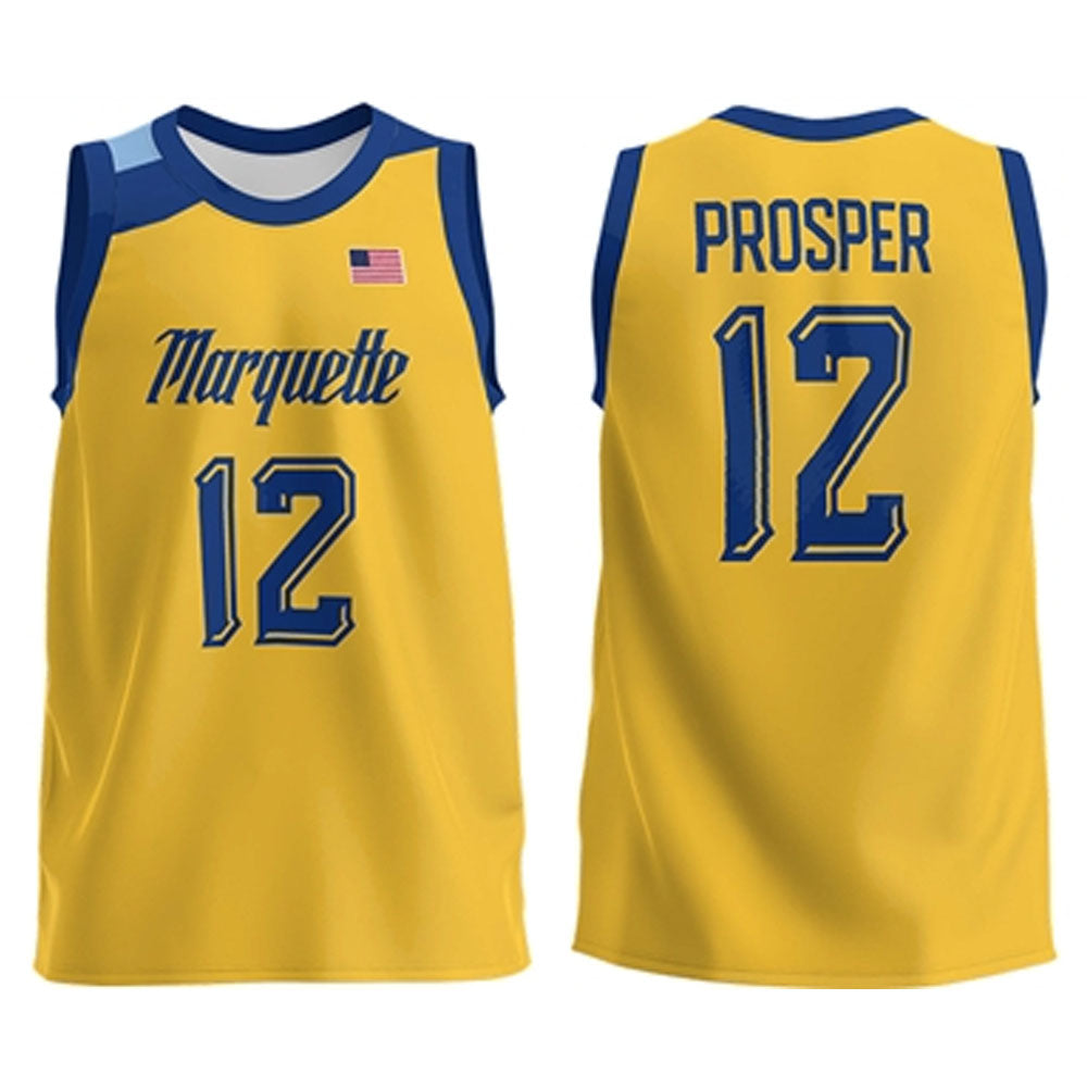 NCAAB Olivier-Maxence Prosper Marquette Golden Eagles 12 Jersey