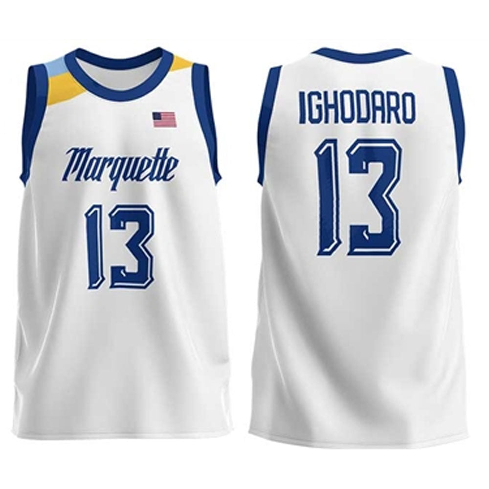 NCAAB Oso Ighodaro Marquette Golden Eagles 13 Jersey