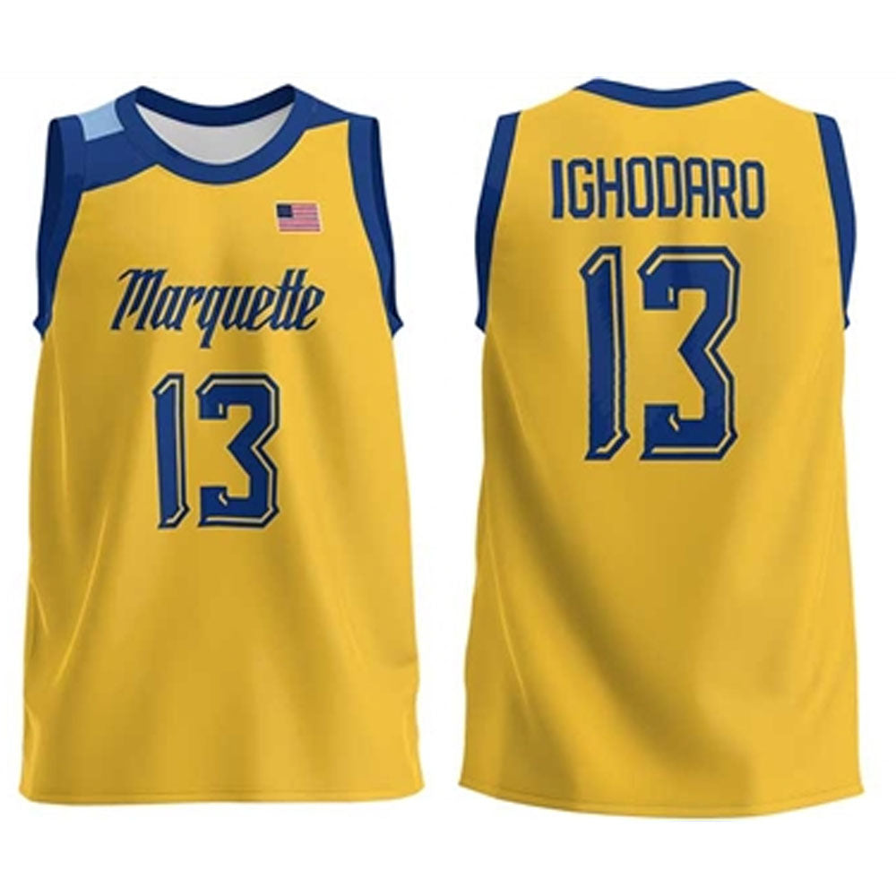 NCAAB Oso Ighodaro Marquette Golden Eagles 13 Jersey