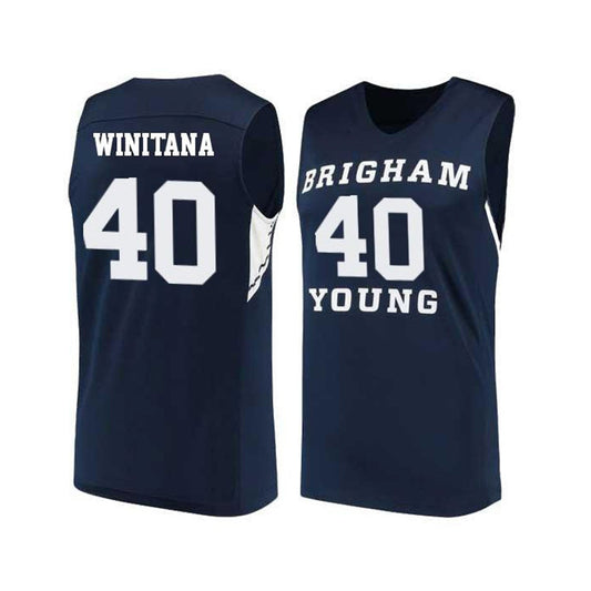 NCAAB Paora Winitana BYU Cougars 40 Jersey