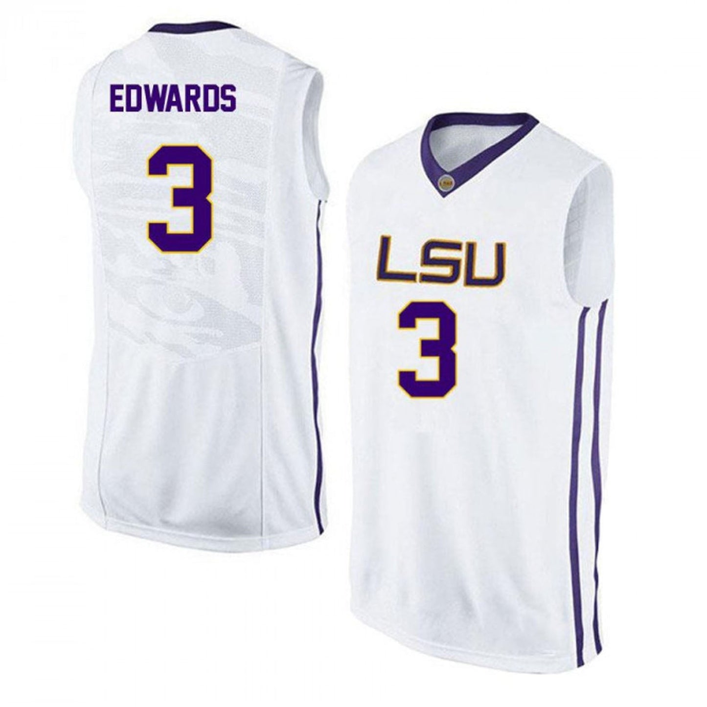 NCAAB Parker Edwards LSU Tigers 3 Jersey