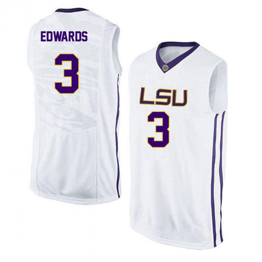 NCAAB Parker Edwards LSU Tigers 3 Jersey