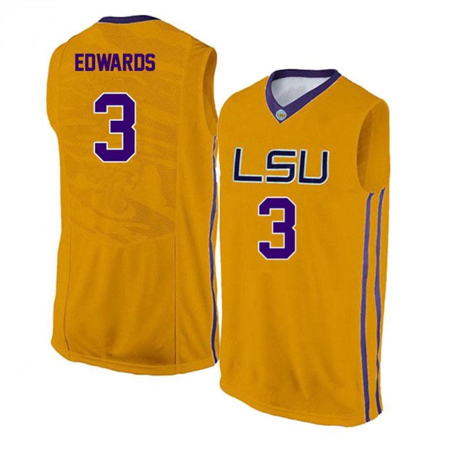 NCAAB Parker Edwards LSU Tigers 3 Jersey