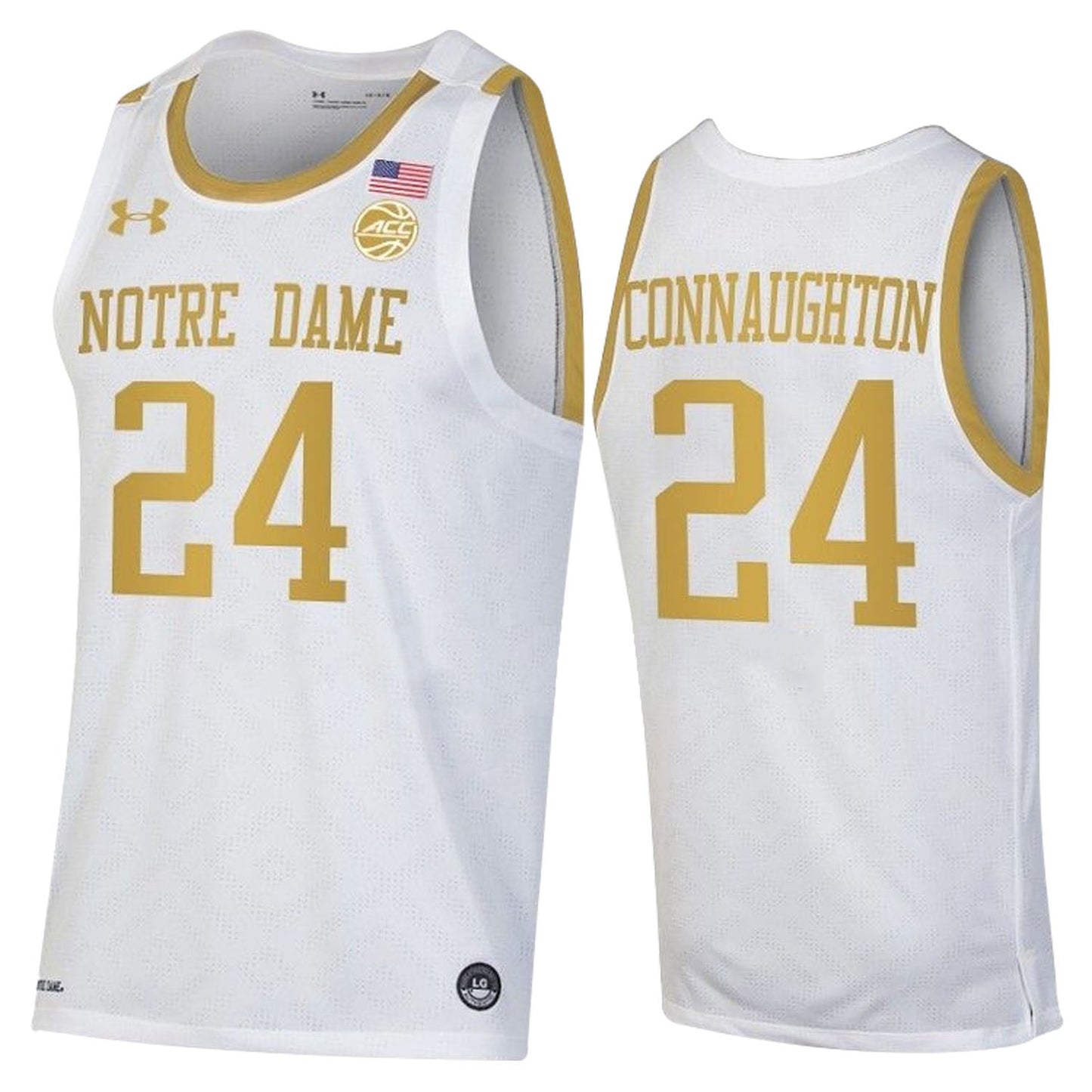 NCAAB Pat Connaughton Notre Dame Fighting Irish 24 Jersey