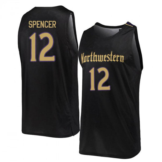 NCAAB Pat Spencer Northwestern Wildcats 12 Jersey