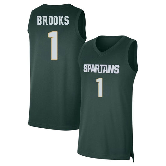 NCAAB Pierre Brooks Michigan State Spartans 1 Jersey