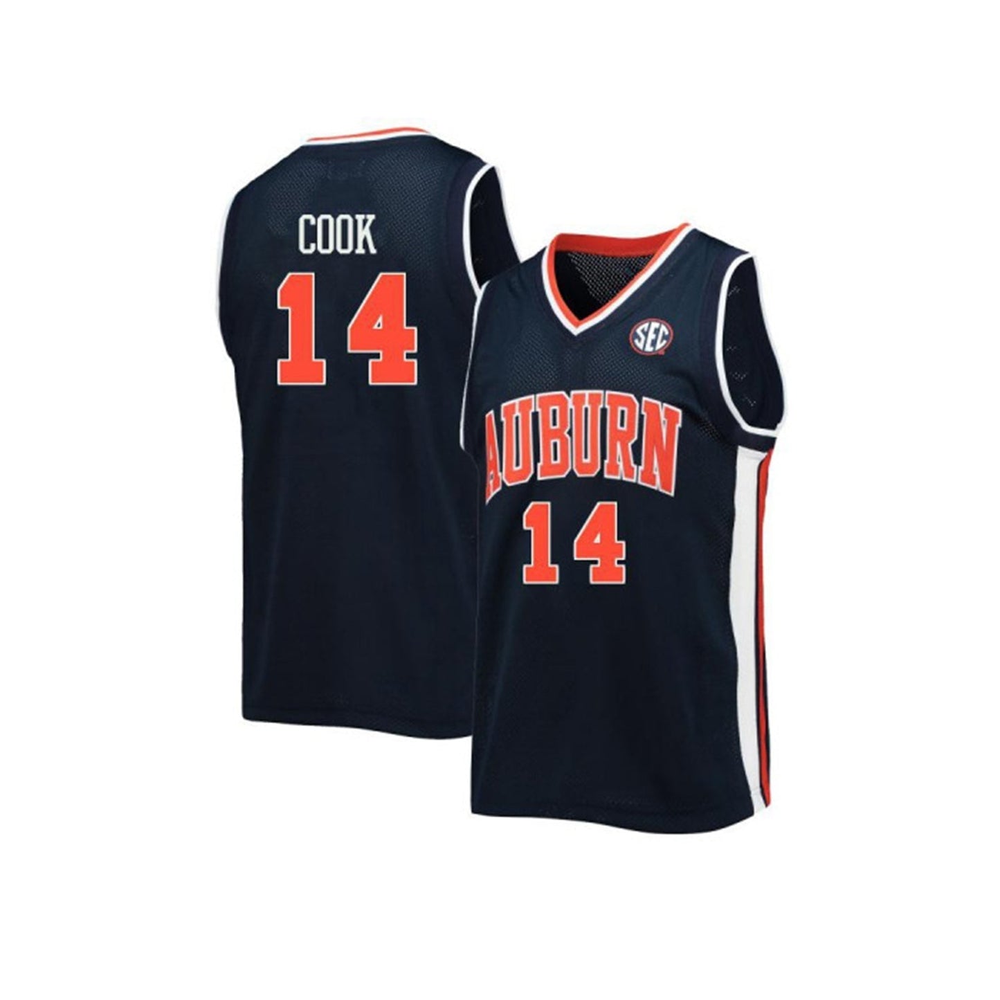 NCAAB Preston Cook Auburn Tigers 14 Jersey