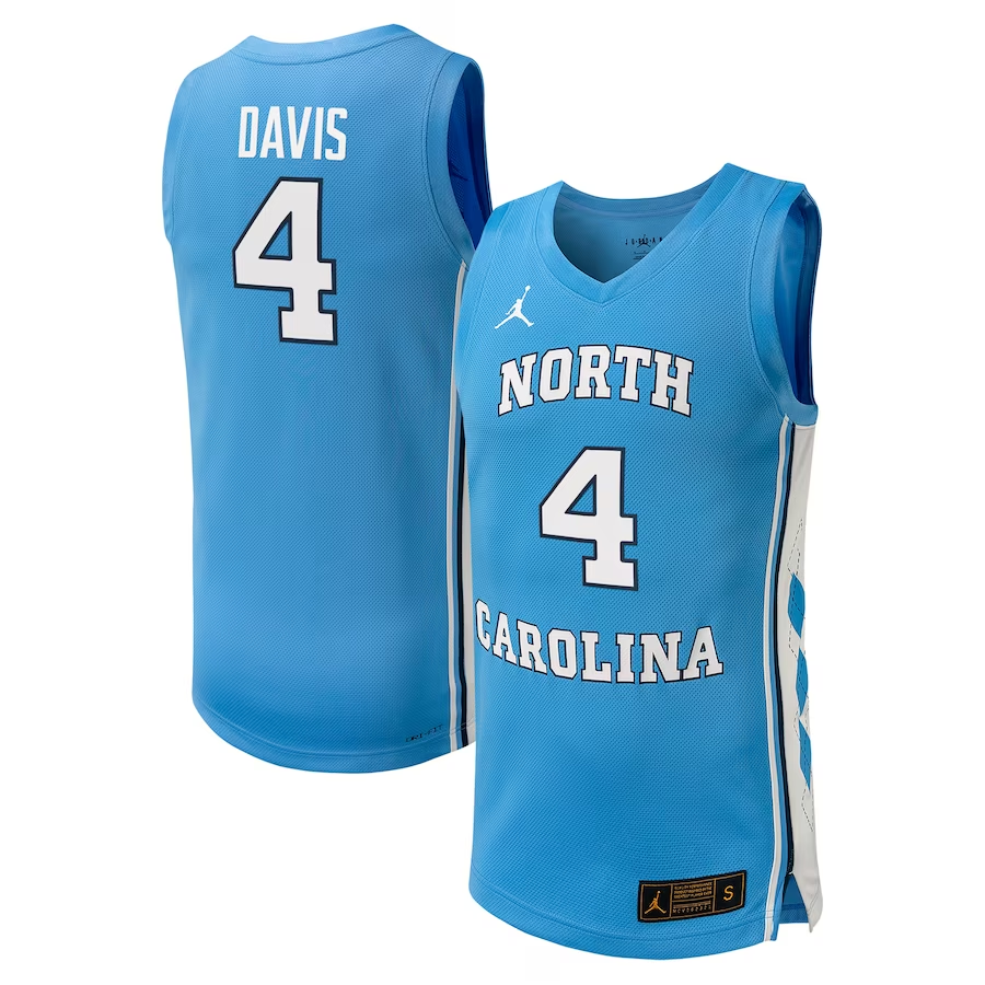 NCAAB RJ Davis North Carolina Tar Heels 4 Jersey
