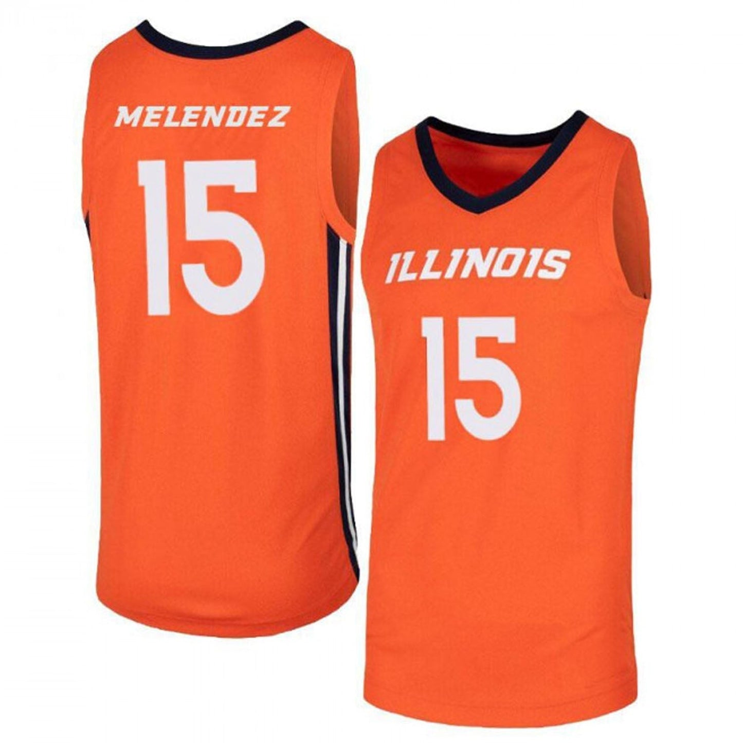 NCAAB RJ Melendez Illinois Fighting Illini 15 Jersey