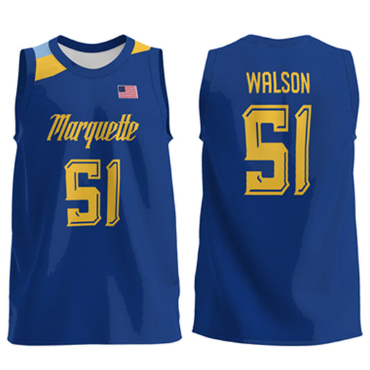 NCAAB RJ Walson Marquette Golden Eagles 51 Jersey