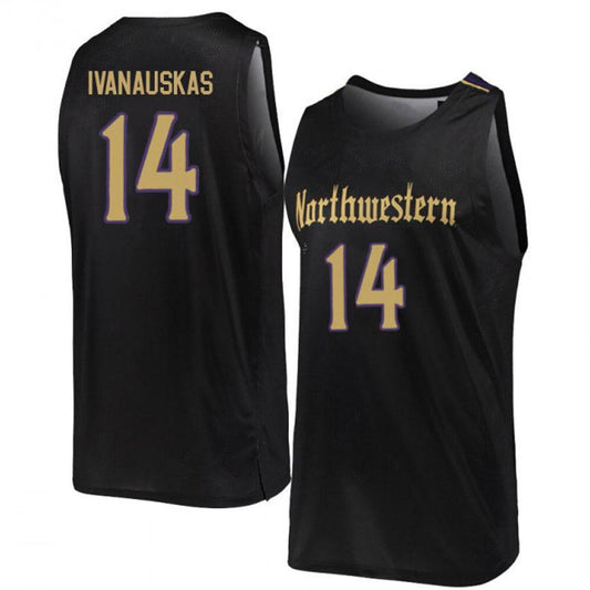 NCAAB Rapolas Ivanauskas Northwestern Wildcats 14 Jersey