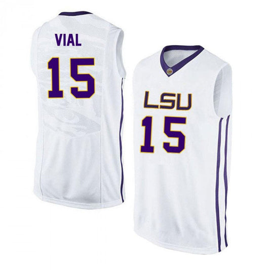 NCAAB Reed Vial LSU Tigers 15 Jersey