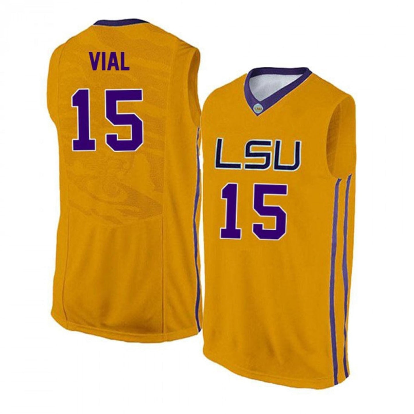 NCAAB Reed Vial LSU Tigers 15 Jersey