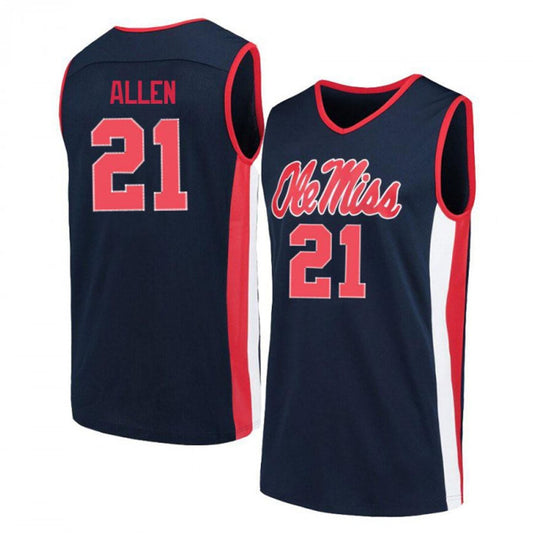 NCAAB Robert Allen Ole Miss Rebels 21 Jersey